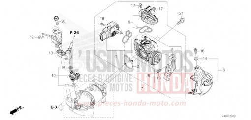 CORPS DE PAPILLON/INJECTEUR DE CARBURANT NSS125ADM de 2021